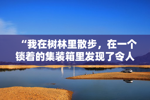 “我在树林里散步，在一个锁着的集装箱里发现了令人难以置信的惊喜。”